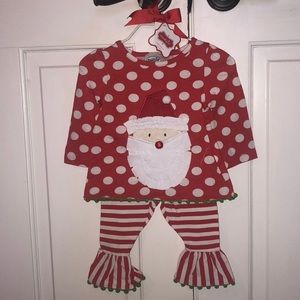 Mudpie santa tunic and leggings set🎄
